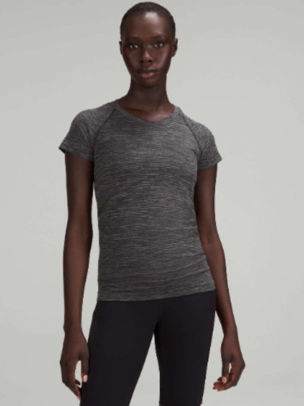 Lululemon Swiftly Tech Short Sleeve Shirt 2.0, Heathered Gray - Size 0